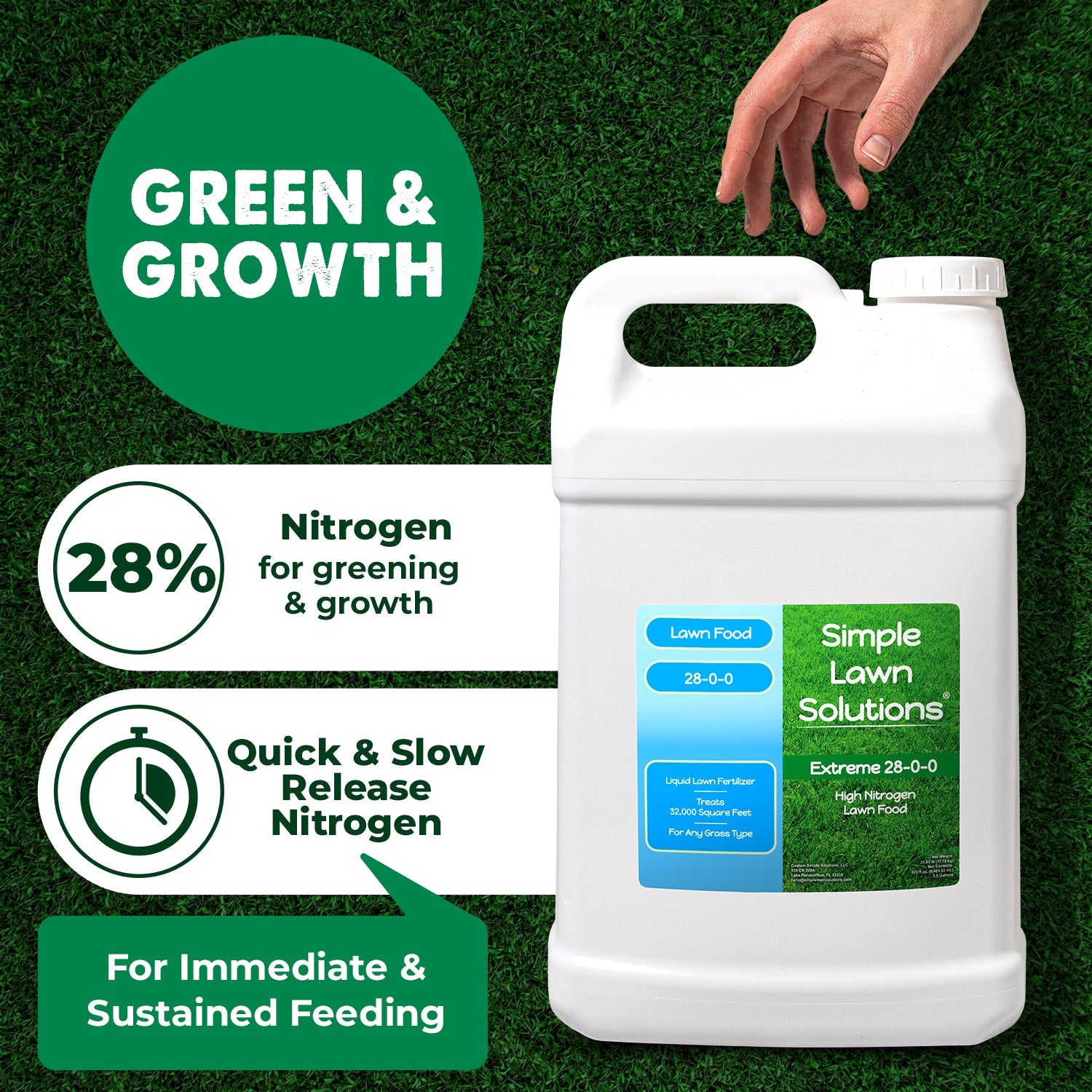 28-0-0 high nitrogen lawn fertilizer