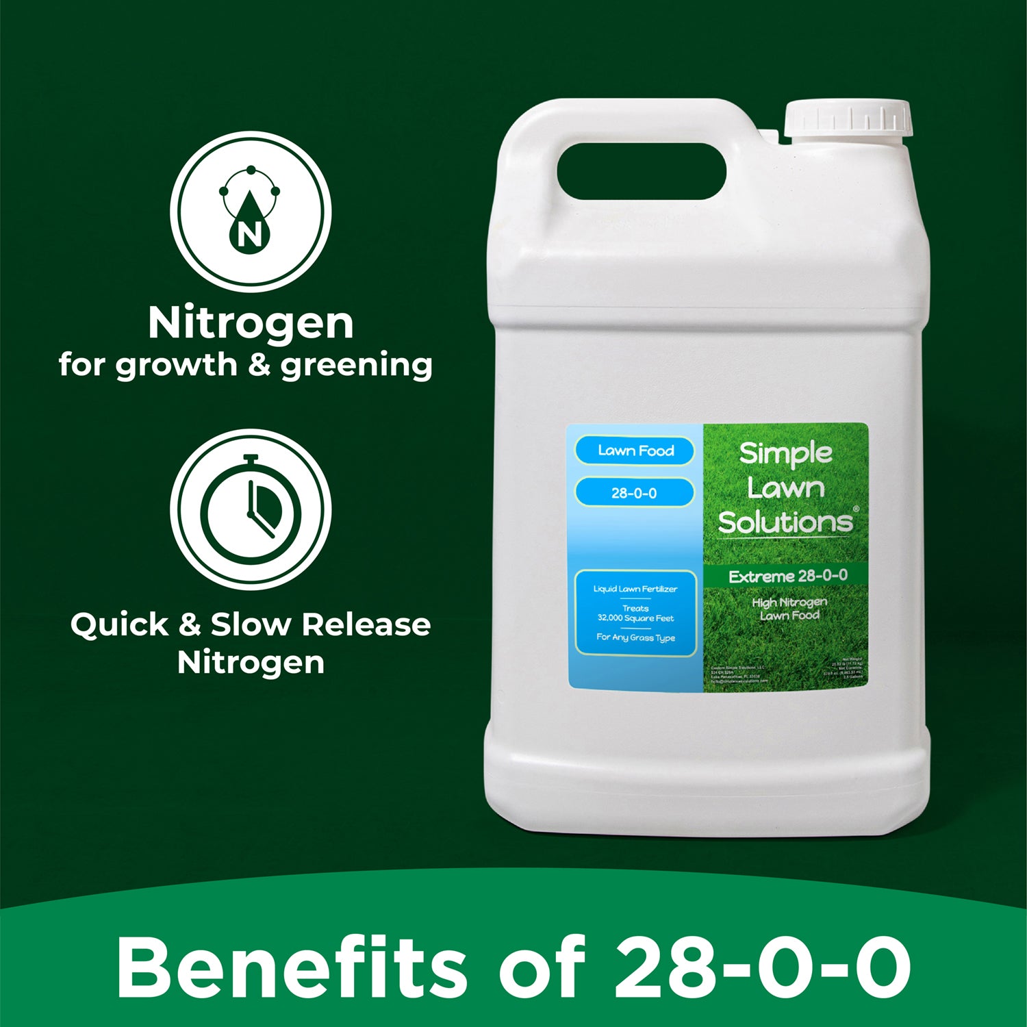 High nitrogen lawn fertilizer