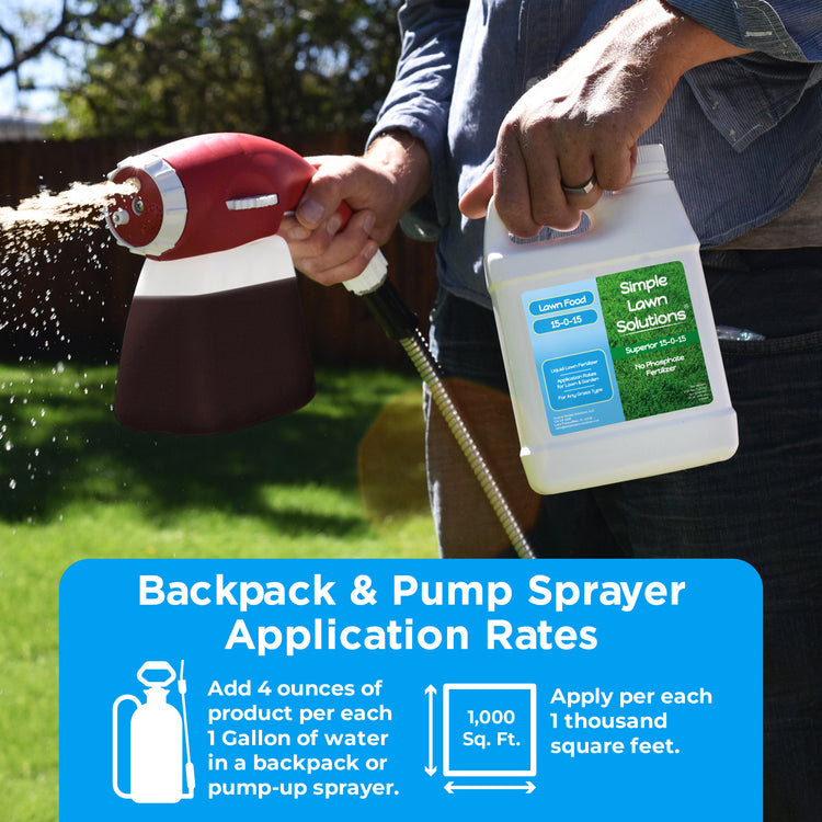 15-0-15 applied with hose-end sprayer