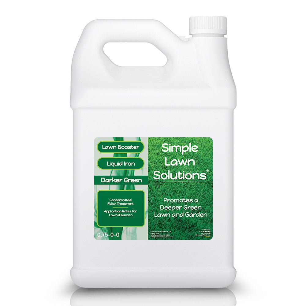 natural iron fertilizer for plants Simple Lawn Solutions - Liquid Iron Fertilizer Darker Green - Chelated Micronutrients