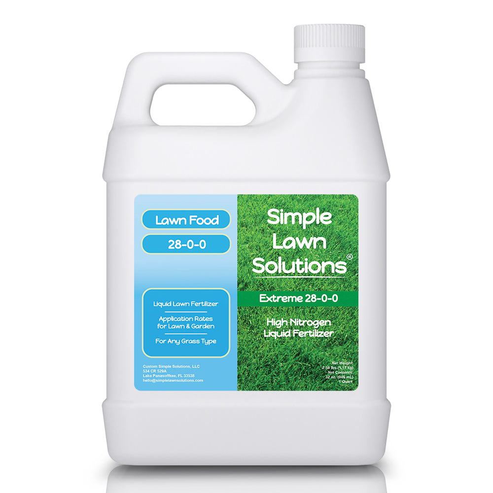 organic nitrogen fertilizer liquid Simple Lawn Solution Maximum Green & Growth- High Nitrogen 28-0-0 NPK- Lawn Food Quality Liquid Fertilizer- Spring & Summer- Any Grass Type- Simple L