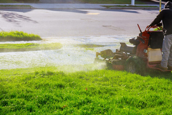 lawn getting cut