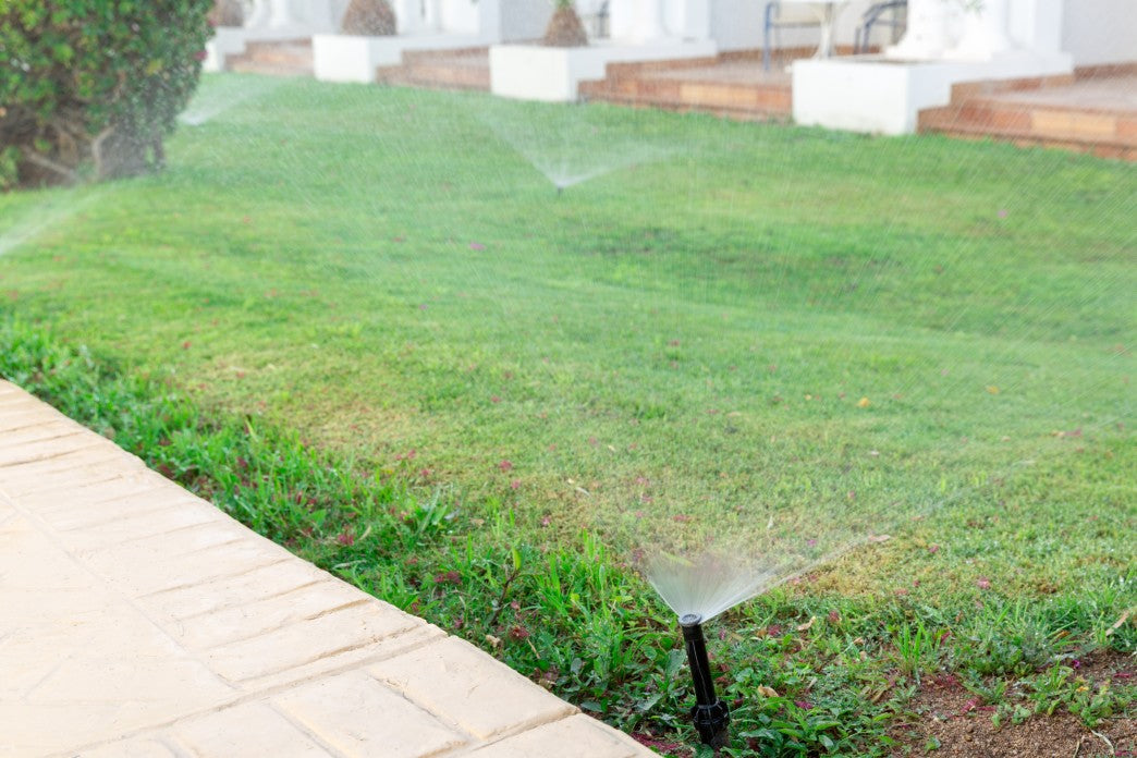 sprinklers on lawn