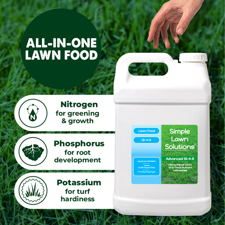 types of liquid fertilizer for plants 16-4-8 Liquid Lawn Food Fertilizer (2.5 Gallon)| Simple Lawn Solutions