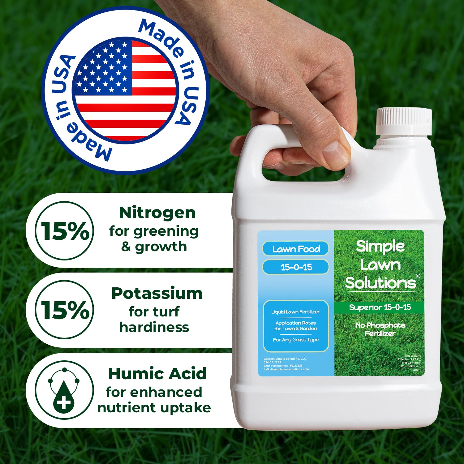 natural phosphorus fertilizer for plants Lawn Food: 15-0-15 Phosphorus-Free Nitrogen & Potash Fertilizer (1 Quart)