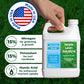 15-0-15 liquid fertilizer that contains nitrogen and potassium in front of green grass with a made in america badge