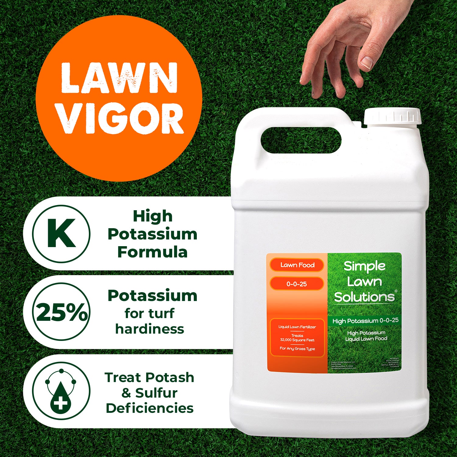 potassium fertilizer for plants Lawn Food: 0-0-25 High Potassium Fertilizer (2.5 Gallon)