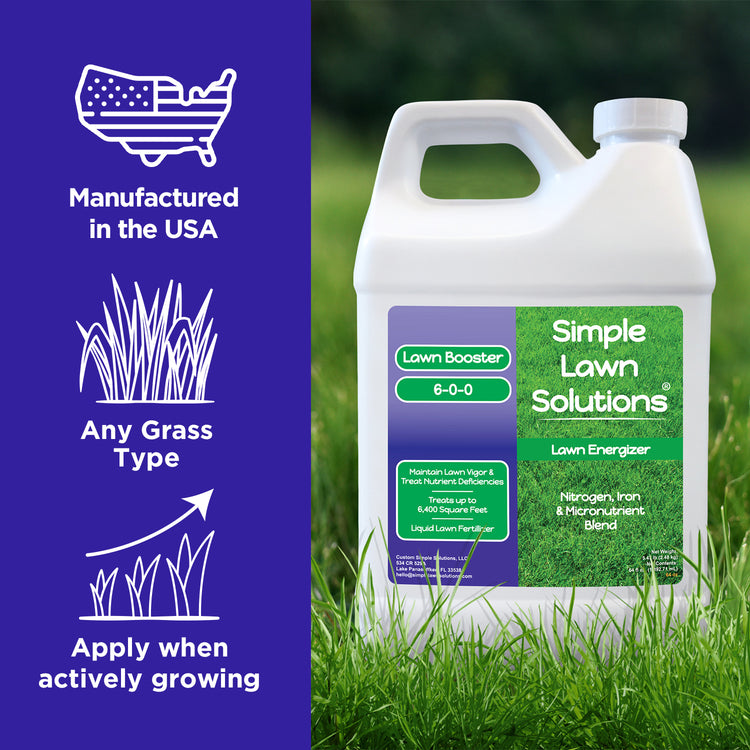 natural iron fertilizer for plants Lawn Booster: Lawn Energizer Iron & Nitrogen Fertilizer (Half Gallon)