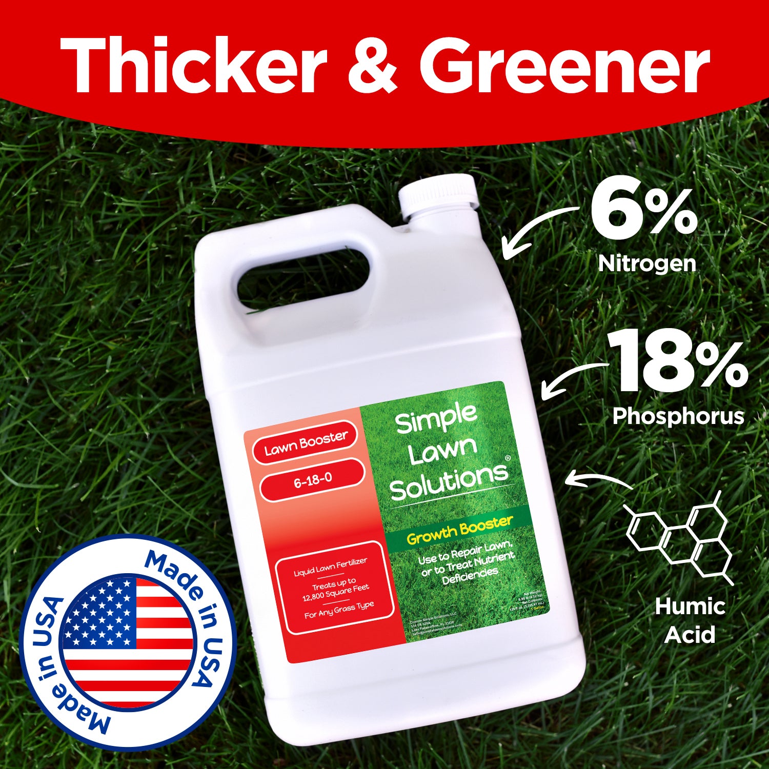 Liquid fertilizer for a thicker greener lawn