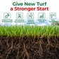 Promotional graphic for a turf product with the headline &