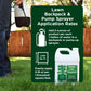 Lawn backpack sprayer and pump srayer application rates, 3 oz per 1 gallon of water. 5-10 oz per 1000 square feet