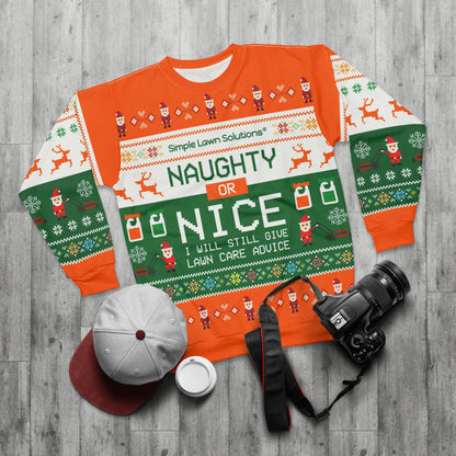 Naughty or Nice - Holiday Sweater by Simple Lawn Solutions