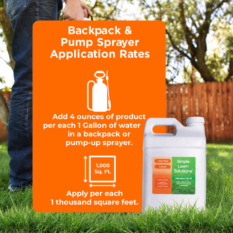 backpack and pump sprayer application rates for fertilizer