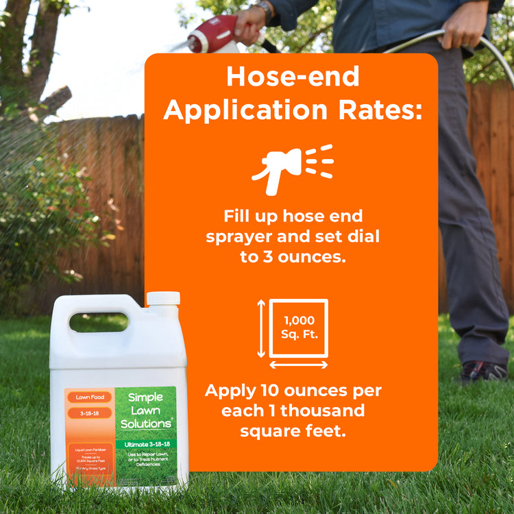 fertilizer with hose-end sprayer application rates