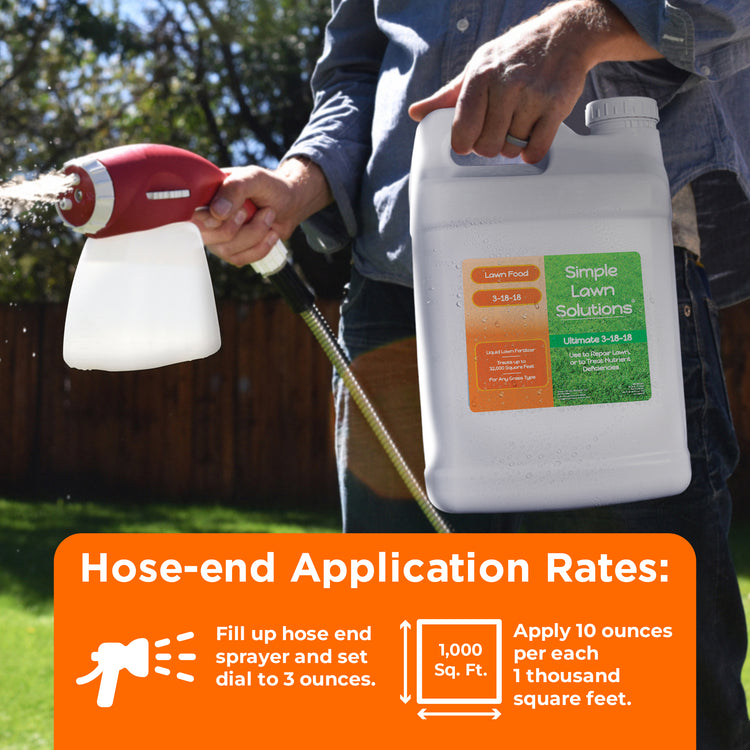 fertilizer with hose-end sprayer application rates