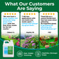 Customer reviews for 28-0-0 lawn food by simple lawn solutions mention fast greening and healthy strong turf.