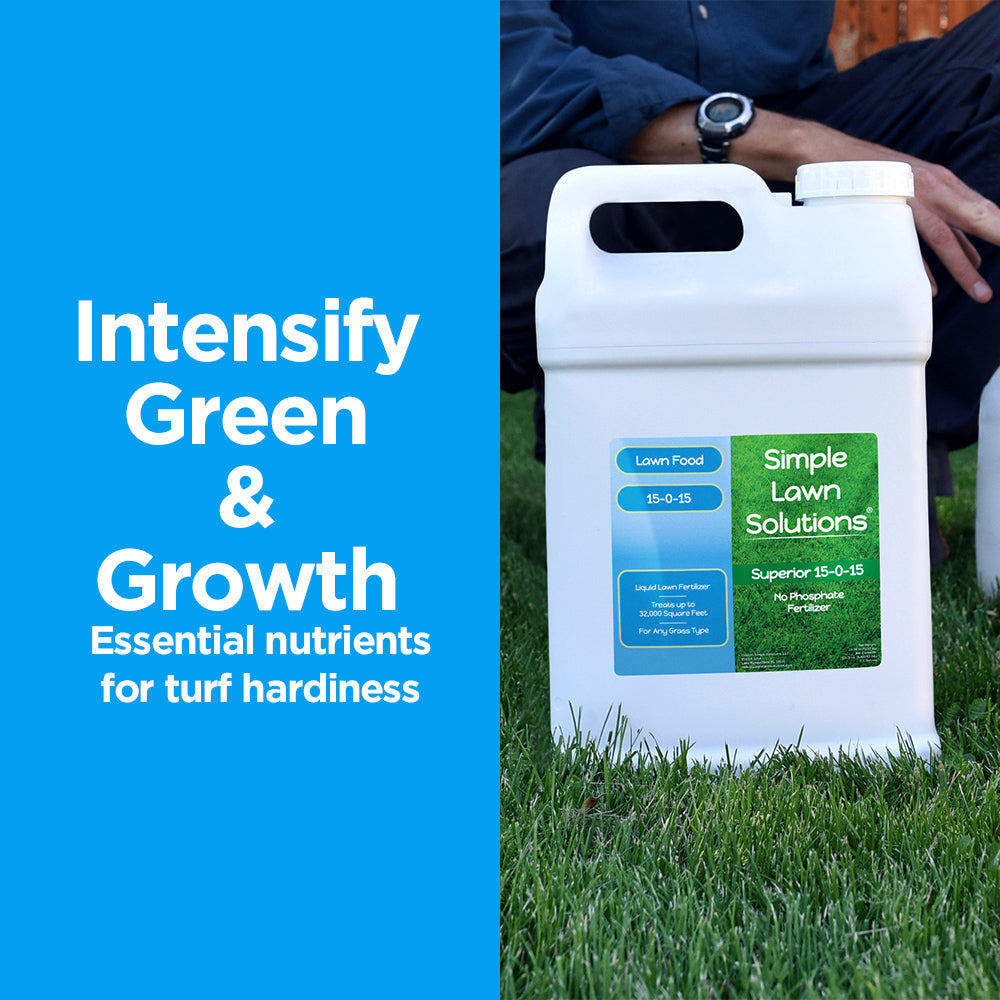 15-0-15 fertilizer for a deeper green and thicker lawn