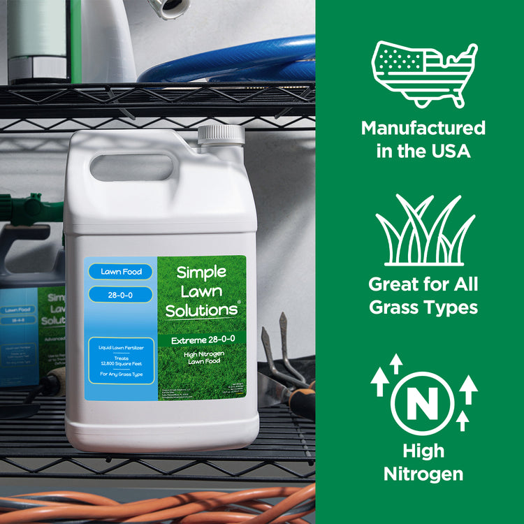 28-0-0 high nitrogen lawn fertilizer for all grass types