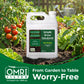 Micro Booster in garden with OMRI listed badge