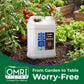 Soil Hume displayed in a vegetable garden with text indicating that Soil Hume is OMRI Listed for organic use.