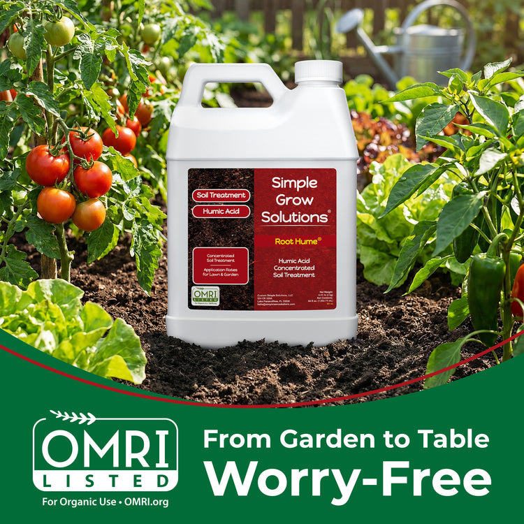 A white plastic bottle of Simple Grow Solutions Rock &