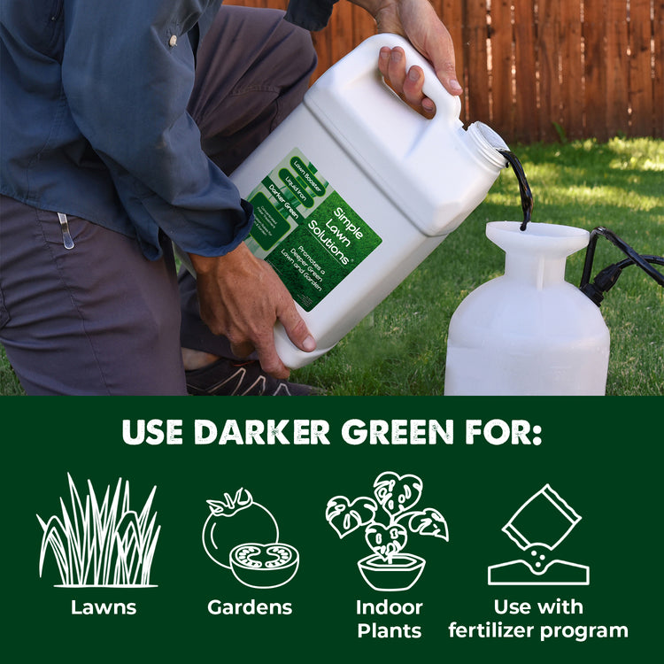 liquid fertilizer for plants Simple Lawn Solutions - Liquid Iron Darker Green - Chelated Micronutrients