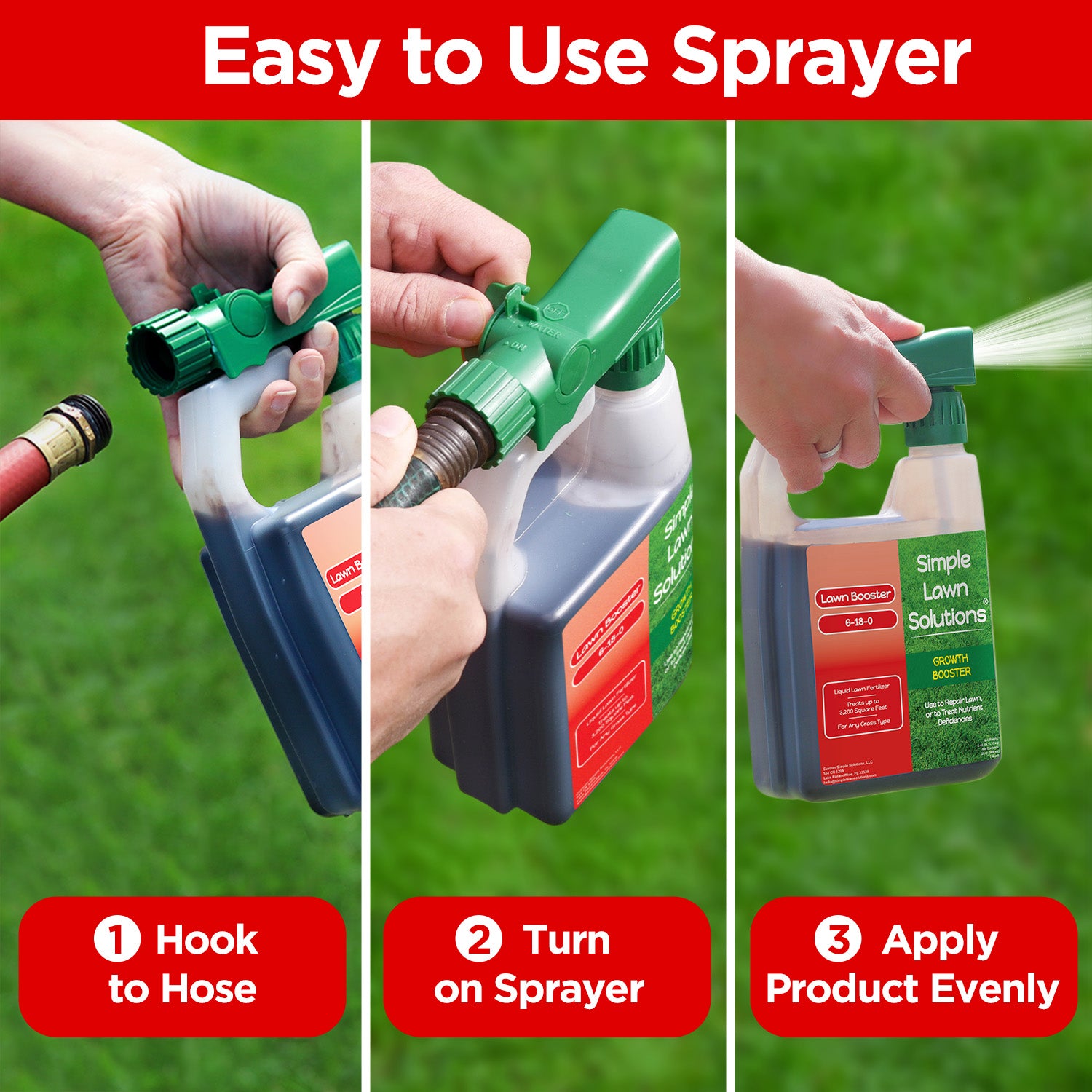 Easy-to-use Fertilizer with hose-end sprayer