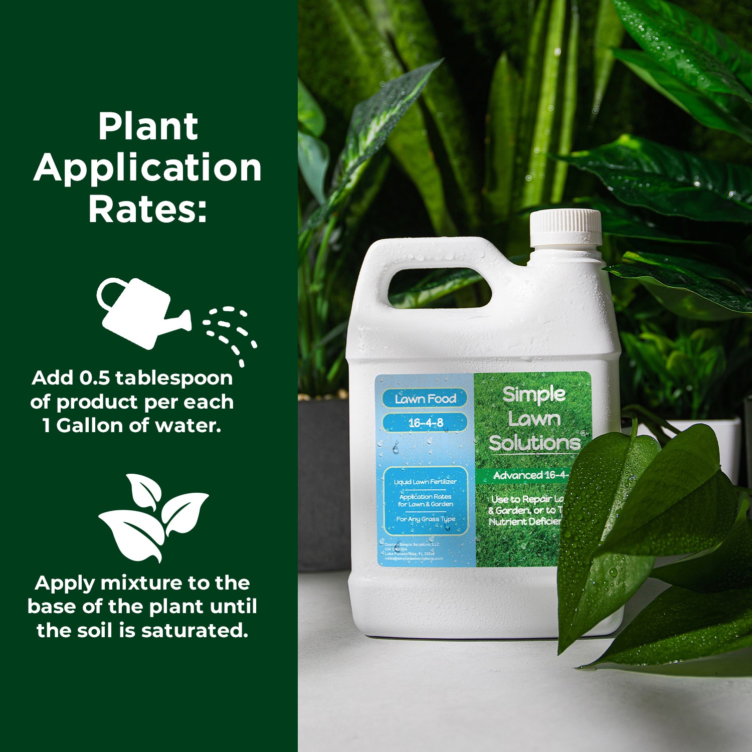 fertilizer for planting grass Lawn Food: 16-4-8 Complete Balanced NPK Fertilizer (1 Quart)