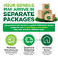 An informational graphic explaining that a product bundle may arrive in separate packages. The text reads &