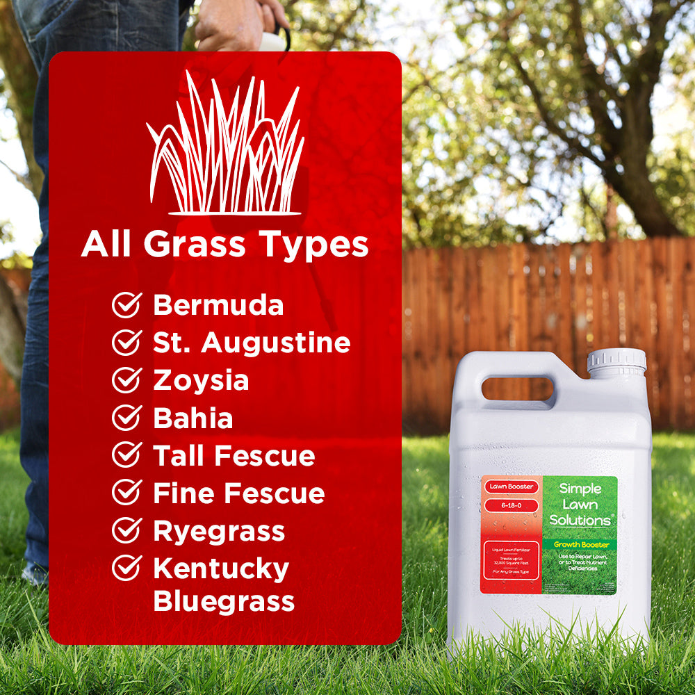 which type of fertilizer helps plants grow taller Lawn Booster: Extreme Growth Booster Seeding Fertilizer (2.5 Gallon)