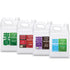 Simple Lawn Solutions Phosphorus Free Lawn Care Bundle products Sea Hume, Root Hume, Darker Green, and 28-0-0 Lawn Food in 1 gallon on a white background