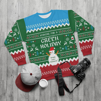 Wishing For A Green Holiday - Holiday Sweater by Simple Lawn Solutions