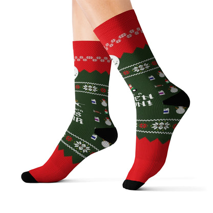 Wishing For A Green Lawn - Holiday Socks by Simple Lawn Solutions