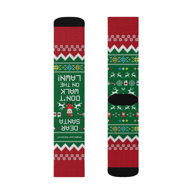  Simple Lawn Solutions Holiday Socks Designs, Santa Don&