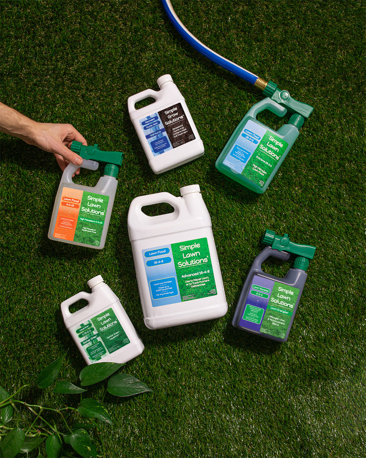 Variety of Simple Lawn Solutions liquid fertilizers and micronutrients
