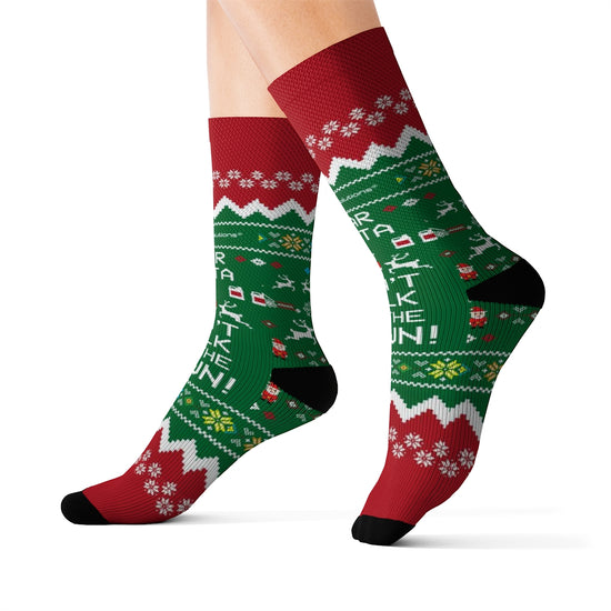 Simple Lawn Solutions Holiday Socks Designs, Santa Don&
