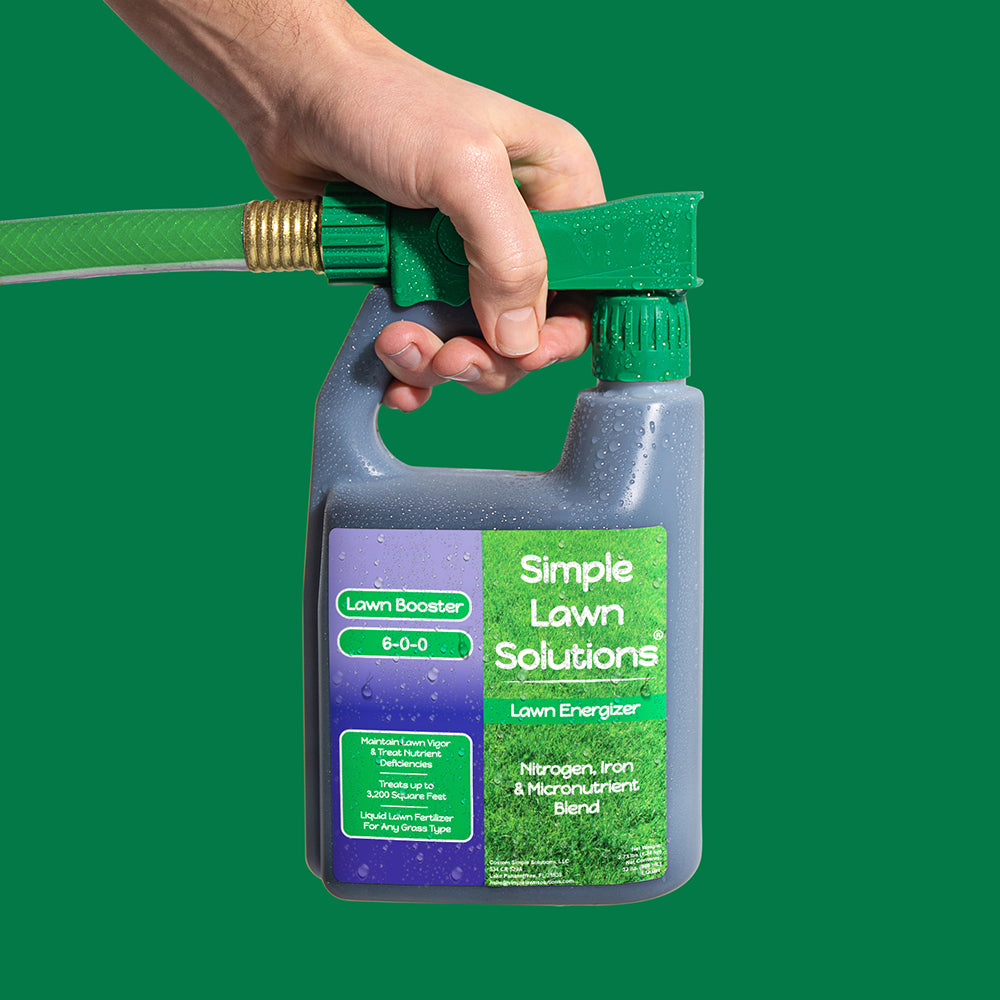 Hose-end sprayer liquid fertilizer with nitrogen and iron
