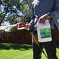 Lawn Energizer Liquid Lawn Booster applied with Ortho hose-end sprayer to lawn
